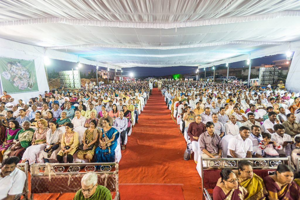 B.K.S. Iyengar celebrating his 94th birthday in Bellur, India, November 2012